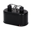 Black reptile terrarium humidifier with dual hose outlets, suitable for reptile enclosures