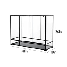 Load image into Gallery viewer, REPTIZOO Reptile 135 Gallon Large Glass Terrarium 48" x 18" x 36" Sliding Doors Reptile Terrarium RK481836 - REPTI ZOO