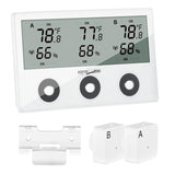 REPTI ZOO 3-Channels Wireless Reptile Thermometer and Humidity Gauge Large Screen Display