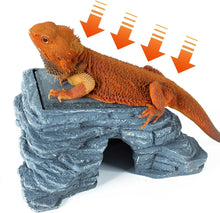 Load image into Gallery viewer, REPTI ZOO Reptile Hide Cave with Heat Storage Basking Platform