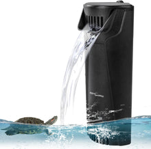 Load image into Gallery viewer, REPTIZOO Turtle Tank Filter Aquarium Corner Internal Filter, Low Level Waterfall Turtle Filter with 3-Stage Bio-Filtration, 45GPH Quiet Aquatic Reptile Internal Filter, Up to 10 Gallon