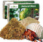 Natural moss substrate for reptiles and hermit crabs, with packaging and product display