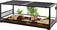 Load image into Gallery viewer, REPTI ZOO 85 Gallon Reptile Glass Terrarium, 48" x 24" x 18" Reptile Detachable Terrarium with Double Hinge Door & Screen Ventilation, 2 in 1 Large Reptile Terrarium RK0226P