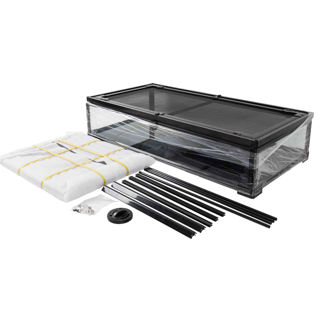 REPTI ZOO 67 Gallon 36" x 18" x 24" Reptile Tank, Double Hinge Door with Screen Ventilation Reptile Terrarium(Knock-Down) RK0120