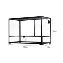 Load image into Gallery viewer, REPTI ZOO 67 Gallon 36" x 18" x 24" Reptile Tank, Double Hinge Door with Screen Ventilation Reptile Terrarium(Knock-Down) RK0120