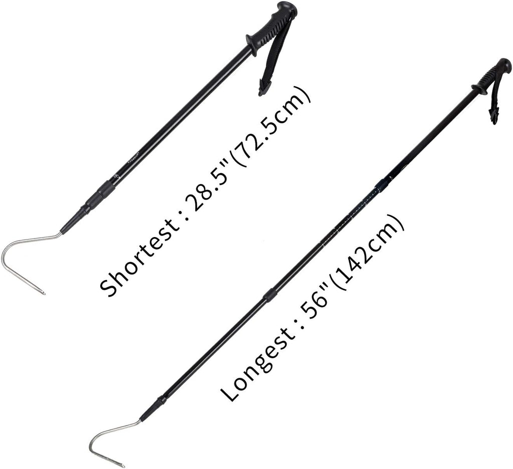 57" Snake Catcher Professional Stainless Steel Retractable Snake Hook