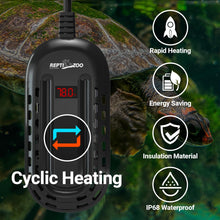 Load image into Gallery viewer, REPTIZOO 150W Aquarium Heater, 78℉ Preset Turtle Heater with LED Digital Display Submersible Mini Fish Tank Heater Aquarium Heater for 18-30 Gallons, Tank Heater for Turtle Betta Fish