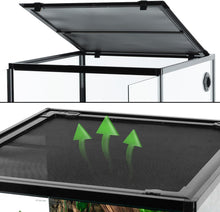 Load image into Gallery viewer, 60 Gallon Reptile Tank 24x24x24inch Front Opening Terrarium With Double Hinge Door
