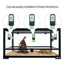 Load image into Gallery viewer, High Presicion Sensitive Digital Thermometer Hygrometer for Reptile Terraium Aquarium with High and Low Alarm Function 3-Sides Mounting