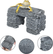 Load image into Gallery viewer, REPTIZOO Reptile Hide Resin Slate Stones Cave