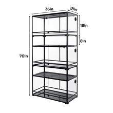 Load image into Gallery viewer, REPTI ZOO 36' x 18'' x 70''  Stackable Reptile Tank (3 tanks stacked)