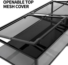 Load image into Gallery viewer, REPTIZOO 50 Gallon Glass Reptile Tank 48" x 24" x 10" Wide & Low Reptile Terrarium