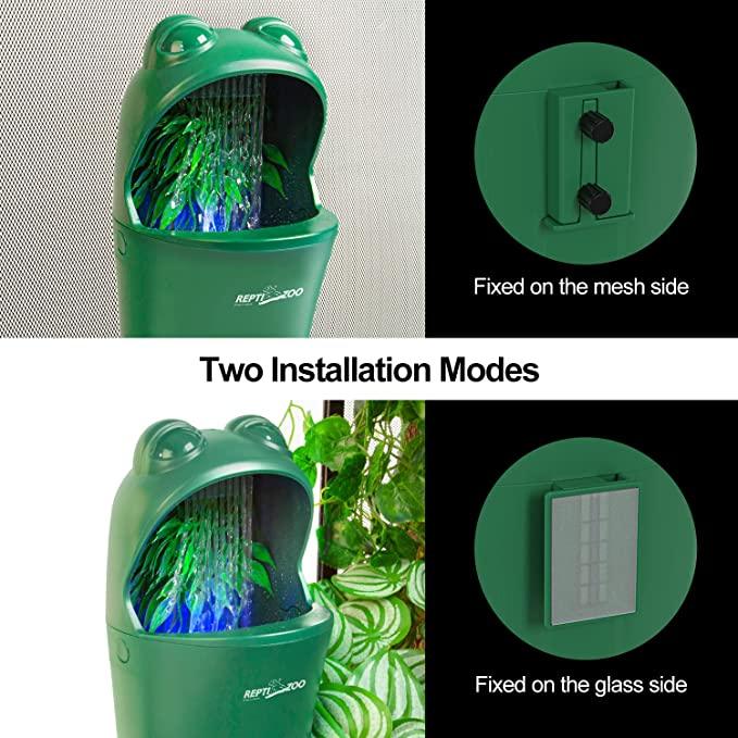 REPTIZOO Reptile Water Dispenser Automatic Chameleon Drinking Fountain with Indicator Light, Reptile Terrarium Decor Water Dripper for Reptiles, Chameleon, Lizard, Gecko Amphibians DF08 - REPTI ZOO