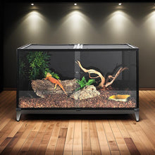 Load image into Gallery viewer, REPTI ZOO 2nd-Generation 120 Gallon Reptile Terrarium 48" x 24" x 24", Black-Tinted Glass ECO-Terrarium to Reduce Stress, Fully Knock-Down RKF0318B