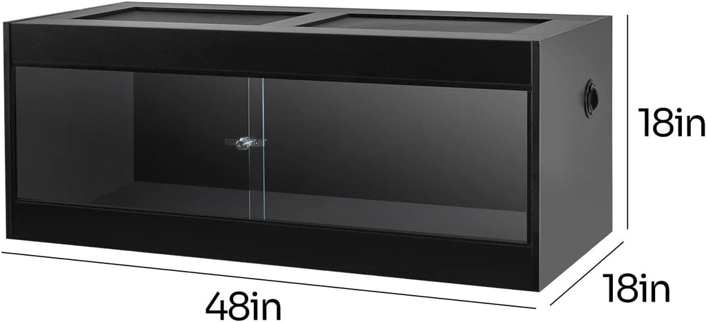 REPTI ZOO 68/120 Gallon Reptile Enclosure, 48 inch Wooden Reptile Tank Terrarium for Bearded Dragon Gecko Ball Python Snake