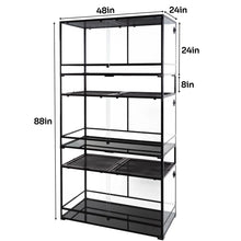 Load image into Gallery viewer, REPTI ZOO 48'' x 24'' x 88'' Stackable Reptile Tank (3 tanks stacked)