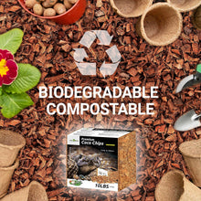 Load image into Gallery viewer, REPTI ZOO 72 Quart Reptiles Coconut Chip Substrate,  Coco Husk Reptiles Bedding for Ball Snakes and Geckos