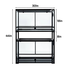 Load image into Gallery viewer, REPTI ZOO 30'' x 18'' x 44'' Stackable Reptile Tank (2 tanks stacked)