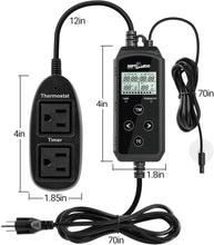Load image into Gallery viewer, REPTIZOO Timing Thermostat 2 in 1 PID Temperature Controller with Timer