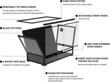 Load image into Gallery viewer, Collapsible Reptile Tank 20 Gallon 30"x12"x12" Tempered Glass Reptile Terrarium with Black PVC Back