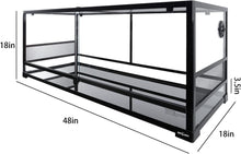 Load image into Gallery viewer, REPTI ZOO Reptile Tempered Glass Extra-Long Terrarium Habitats 48" x 18" x 18" Reptile Amphibians tank RK0222N