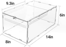 Load image into Gallery viewer, Large Tarantula Enclosure Spider Enclosure 14" X 8" X 6", 2 in 1 Acrylic Aboreal Breeding Box