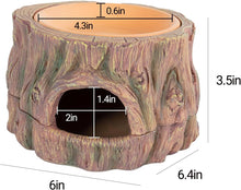 Load image into Gallery viewer, CAVACHEW 3 in 1 Reptile Hide Cave with Detachable Base & Humidity Dish, Essential Tank Terrarium Decor Humid Hideout Accessories for Small Reptiles Crested Gecko, Leopard Gecko, Lizard, Snake, Crabs