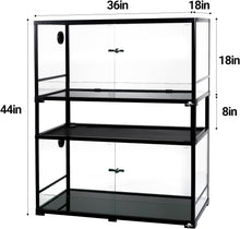 Load image into Gallery viewer, Double-Deck 100 Gallon Bearded Dragon Tank 36" x 18" x 44" Tall Reptile Terrarium