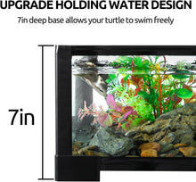 Load image into Gallery viewer, REPTIZOO 50 Gallon Large Turtle Tank Aquarium, 36"×18"×18" Tortoise Habitat Water-Land Ecological Turtle Tank with Drainage System Aquatic Turtle Tank Aquarium, Terrarium for Tree Frogs, Salamanders