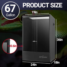 Load image into Gallery viewer, REPTIZOO 30/67/100 Gallon PVC Reptile Tank for Chameleon Frog Gecko Lizard Arboreal Terrarium with Sliding Door & Screen Ventilation