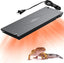 Reptile heat lamp panel emitting warmth onto leopard gecko, ideal for terrarium heating