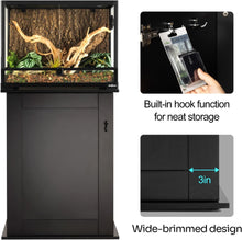 Load image into Gallery viewer, REPTIZOO Reptile Terrarium Stand Wooden Terrarium Cabinet with Storage and Adjustable Shelf, Reptile Tank Stand for 24”Wx18”D Terrarium, Aquarium Stand Fish Tank Stand (Stand Only)