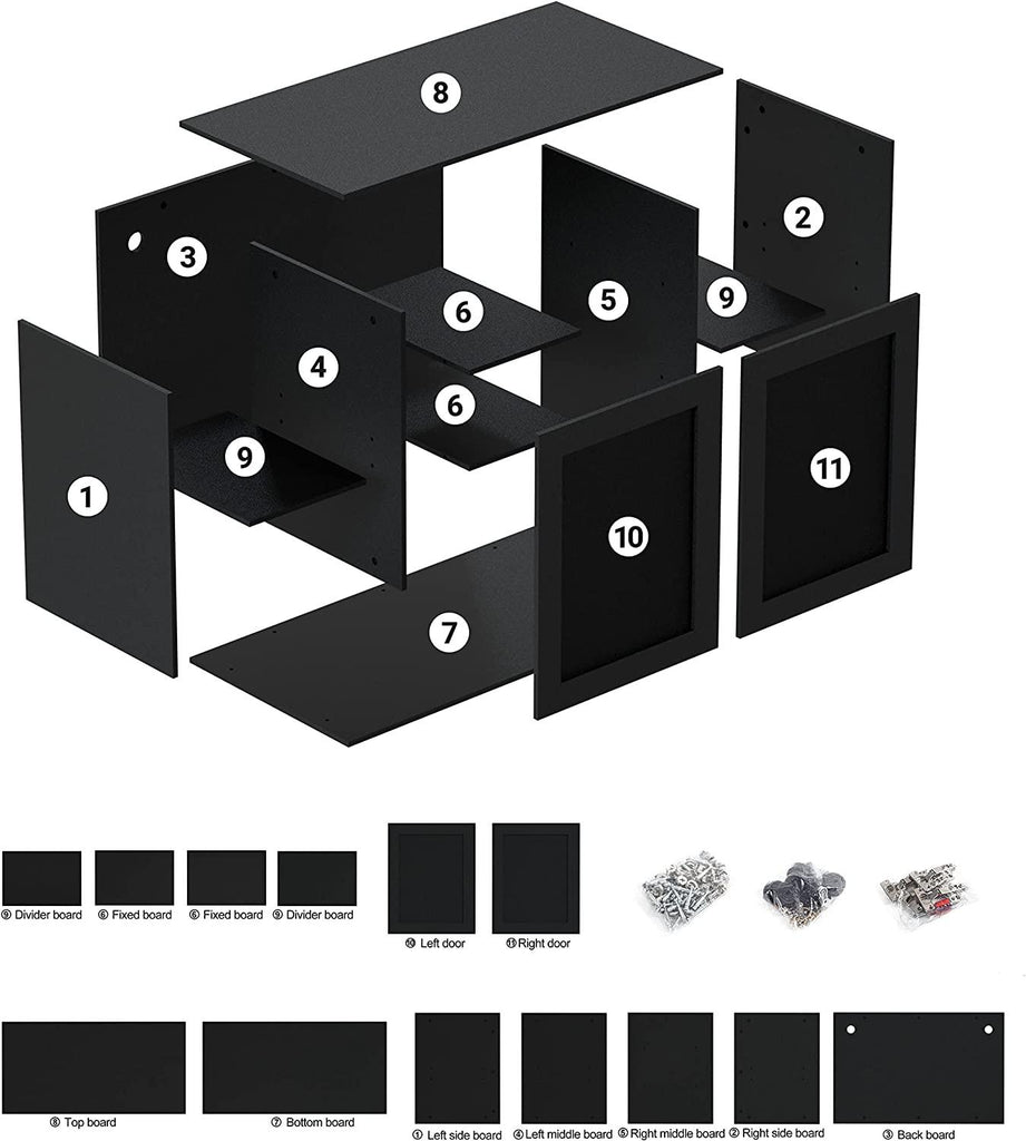 REPTI ZOO Storage Cabinet Terrarium Stand 48" x 24" x 30" for Large Wide Reptile Tanks - REPTI ZOO