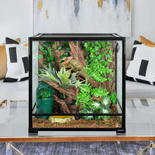 Load image into Gallery viewer, 60 Gallon Reptile Tank 24x24x24inch Front Opening Terrarium With Double Hinge Door