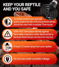 Load image into Gallery viewer, REPTI ZOO 100W Reptile Heat Lamp 2Pack Ceramic Heat Emitter Night Heat