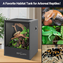 Load image into Gallery viewer, REPTI ZOO 20 Gallon PVC Reptile Terrarium, 24x18x12 inch Reptile Tank for Crested Gecko Leopard Gecko Snake Turtle Hermit Crab, Thermal Insulation Moisturizing