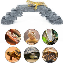 Load image into Gallery viewer, REPTIZOO Reptile Hide Resin Slate Stones Cave