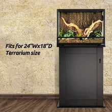 Load image into Gallery viewer, REPTIZOO Reptile Terrarium Stand Wooden Terrarium Cabinet with Storage and Adjustable Shelf, Reptile Tank Stand for 24”Wx18”D Terrarium, Aquarium Stand Fish Tank Stand (Stand Only)
