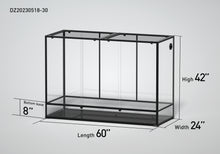 Load image into Gallery viewer, REPTI ZOO 262 Gallon 60" x 24"x 42" Glass Reptile Terrarium with Sliding Door Custom Reptile Tank (customed reptile cage)