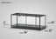 Large glass reptile terrarium, 56 inch length, 22 inch width, 24 inch height, black frame