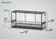 Large glass reptile terrarium with labeled dimensions 72x24x36 inches, suitable for reptiles.