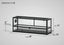 Rectangular glass reptile terrarium with mesh lid, 36x10x14 inches, side vent, black frame.