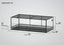 Large glass reptile terrarium, 72x36x24 inches, with 5-inch bottom base and sliding doors