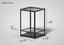Tall glass reptile terrarium with black frame, mesh top, and dimensions 15x15x24 inches shown.