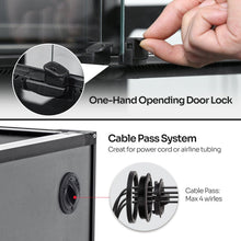 Load image into Gallery viewer, REPTI ZOO 33 Gallon Tempered Glass Reptile Large Terrarium Tank with Black PVC Back Panel Reptile Terrarium 24"x 18"x 18" Easy Folding NRK0107 - REPTI ZOO