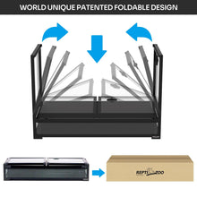 Load image into Gallery viewer, REPTI ZOO 120 Gallon Tempered Glass Reptile Large Terrarium Tank with Black PVC Back Panel Reptile Terrarium 48"x 24"x 24" Easy Folding NRK0127 - REPTI ZOO