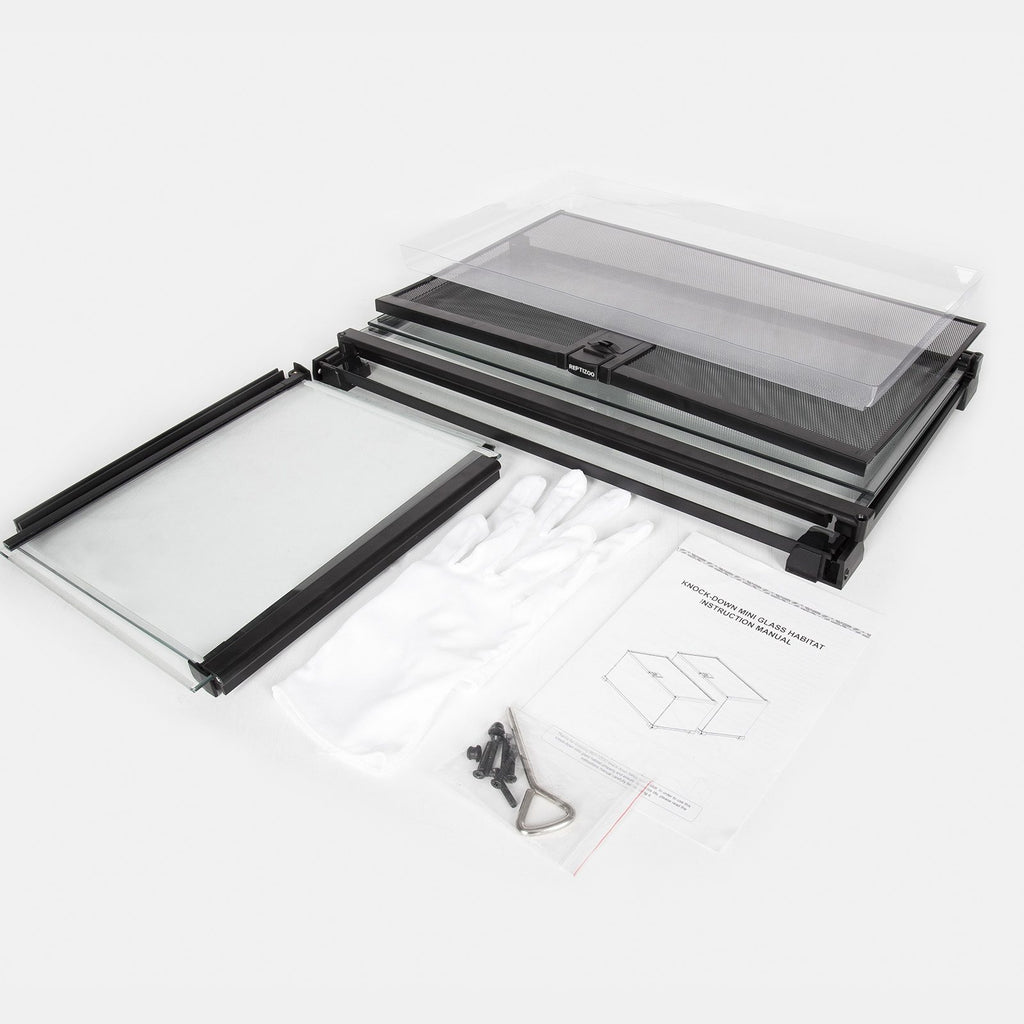 REPTI ZOO 15 Gallon Sized 20" x 12" x 14" Reptile Tank RAK05