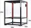Glass reptile terrarium 18x18x24 inches with front doors, side ventilation shown