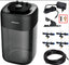 Automatic reptile misting system kit with water reservoir, spray nozzles, tubing, and power adapter.