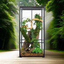 Load image into Gallery viewer, Reptizoo 120 Gallon vertical reptile tank 24Lx24Wx48H chameleons cage easy assembly RK242448A